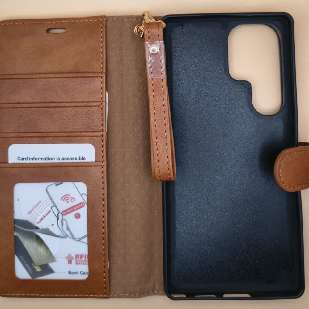 Samsung Galaxy S25 Ultra Wallet Case RFID Blocking Magnetic Detachable Folio - Picture 2 of 12